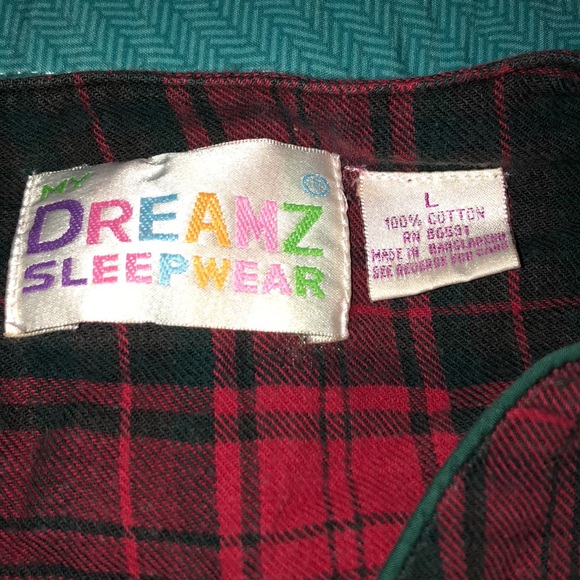 Plaid sleepwear top - Picture 2 of 2